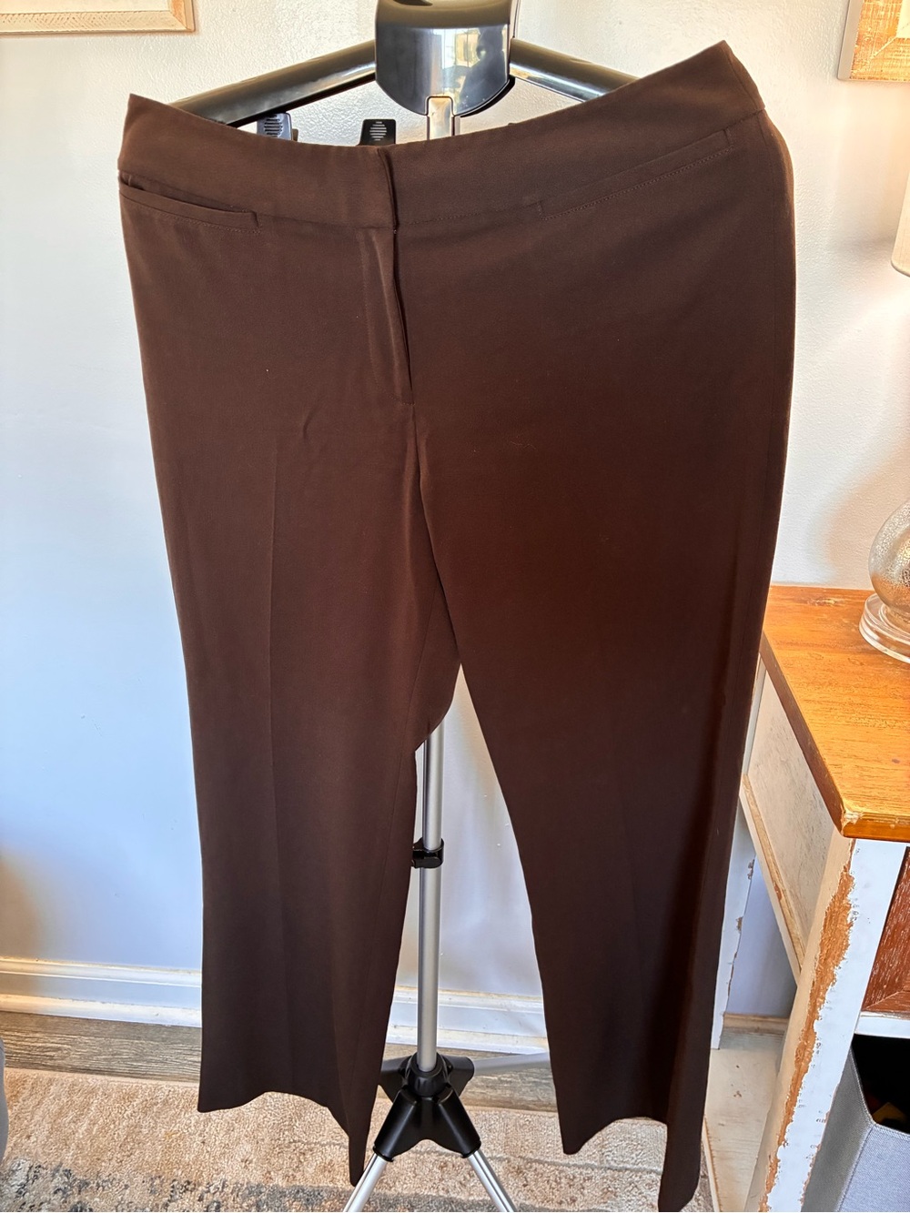 Rafaella Brown Pull-On Dress Trousers